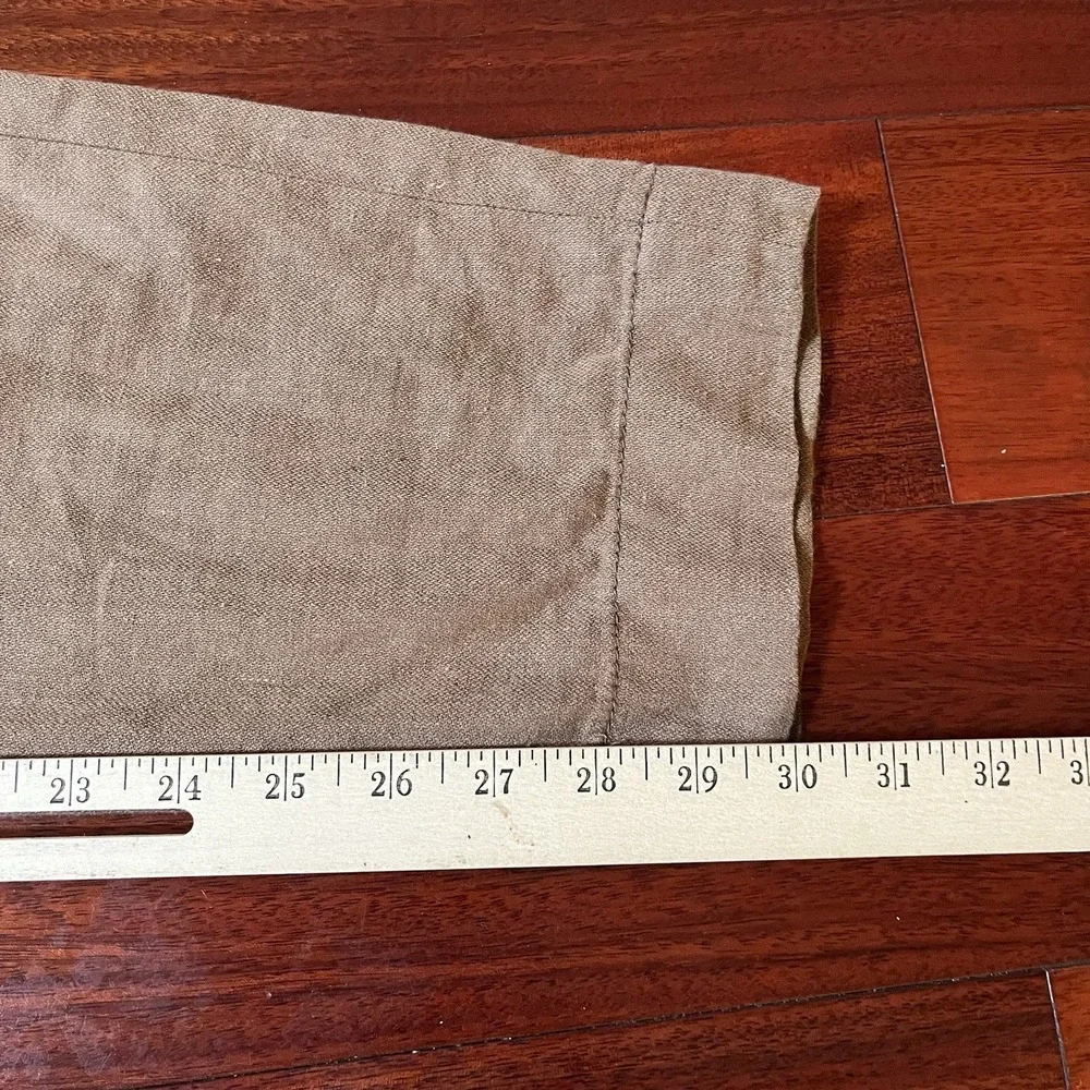 Banana Republic Pants Mens 32x32 (33x30) Tan Beige Slim Fit LINEN Blend Preppy